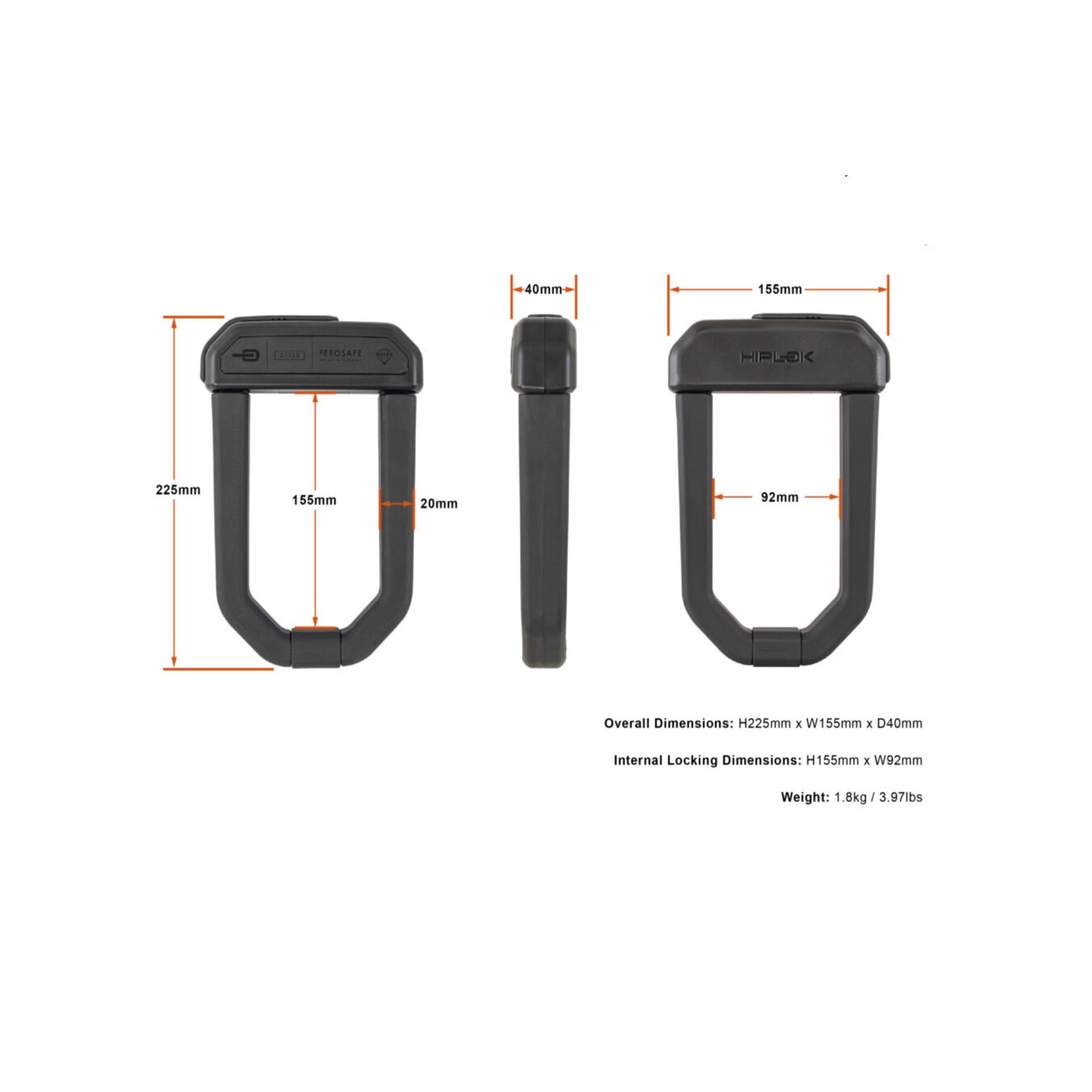 Hiplock D1000 D-Lock